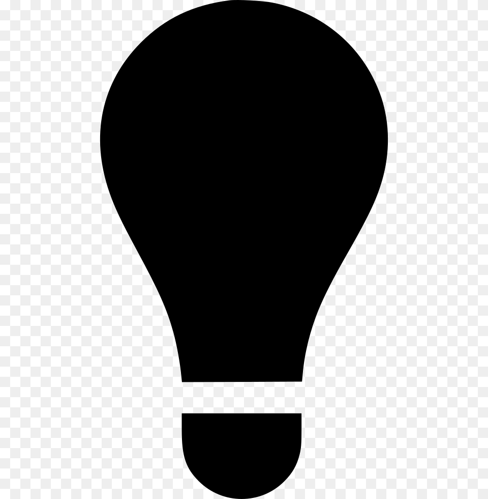 Idea Light Bulb Light Bulb Clipart Black, Lightbulb, Stencil Free Png