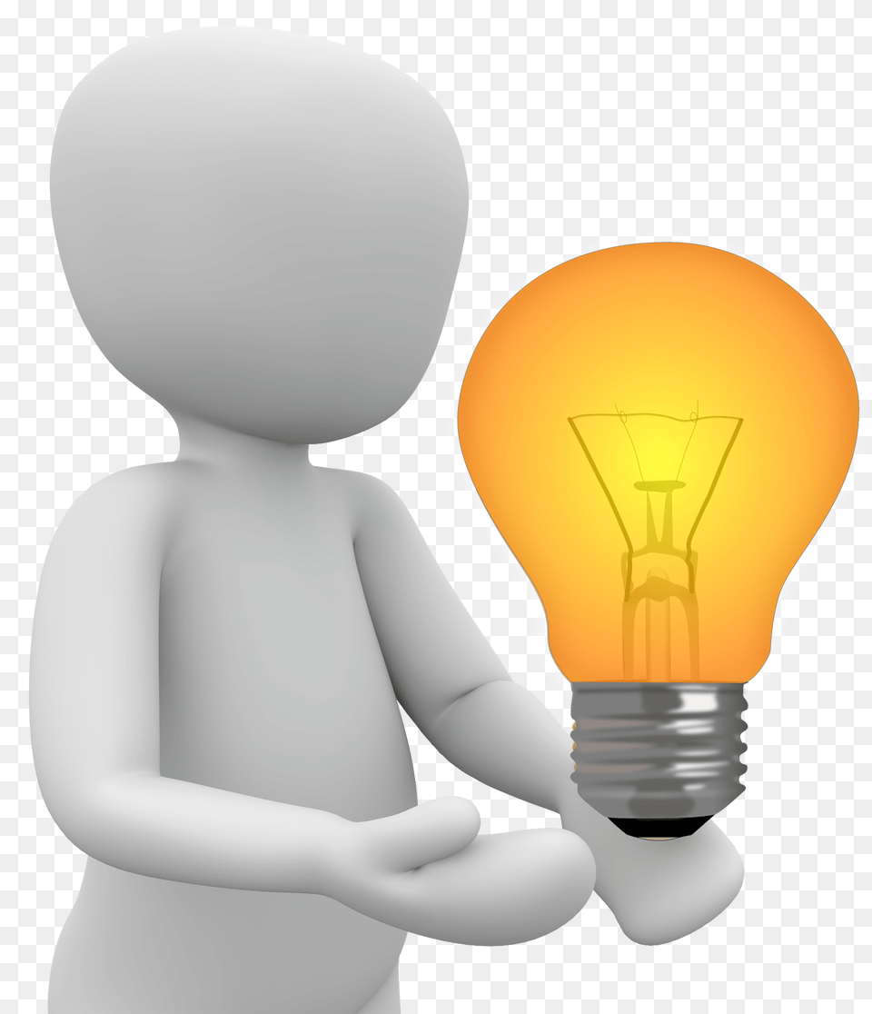 Idea Light Bulb Lit Presentation Agenda, Baby, Lightbulb, Person Free Png Download