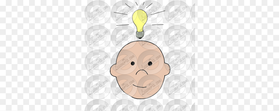 Idea Picture For Classroom Therapy Use Great Idea Clipart Incandescent Light Bulb, Lightbulb, Disk, Face, Head Png Image
