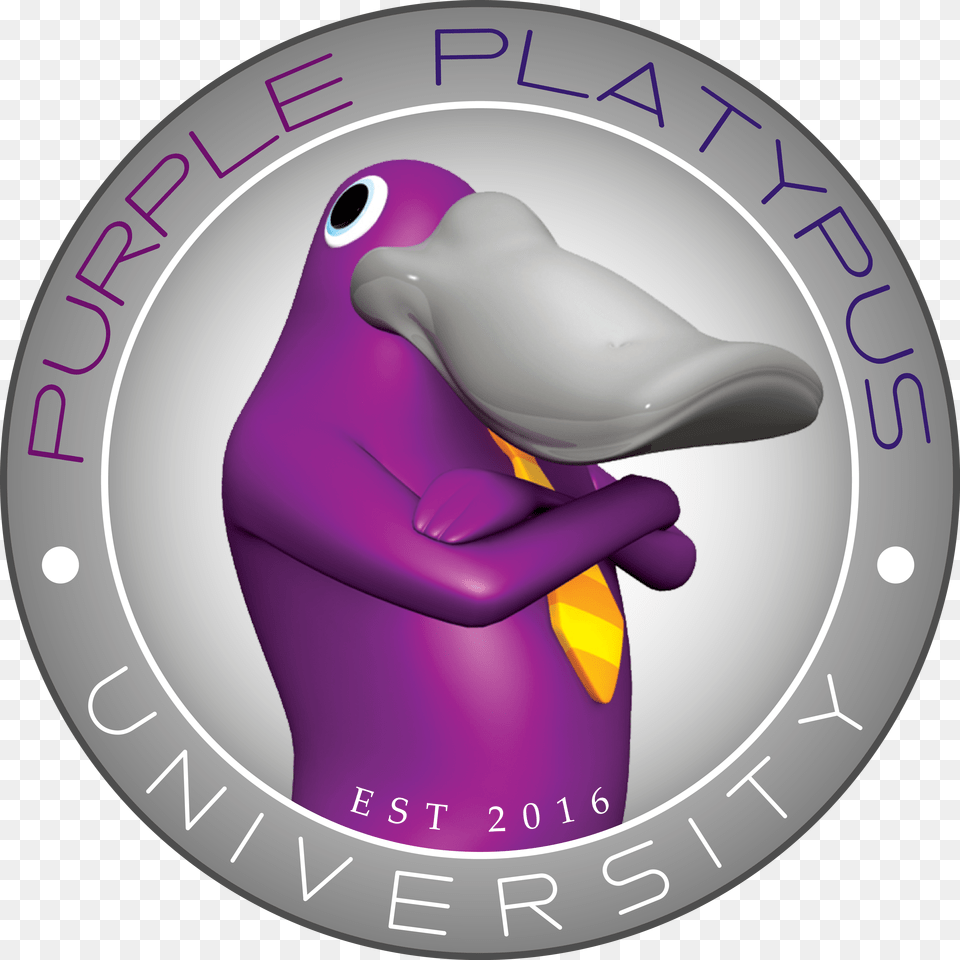 Idea Series Representative Cartoon Purple Platypus, Coin, Money, Disk Png Image