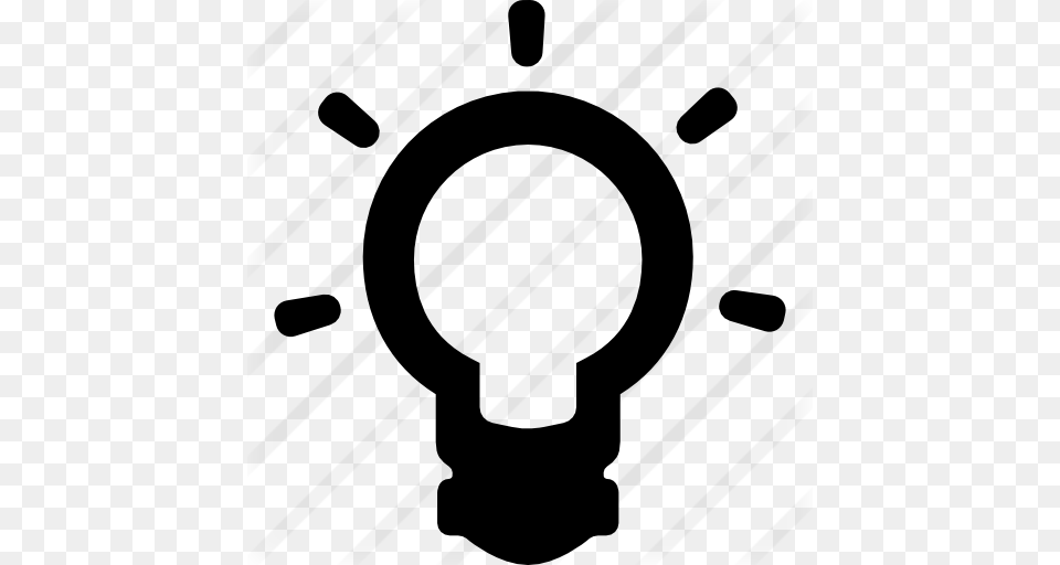 Idea Symbol Of A Lightbulb Outline, Gray Free Png Download