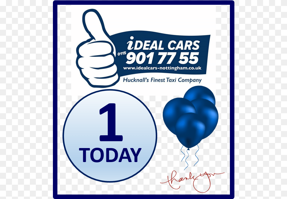 Ideal Cars Celebrated Its 1st Birthday On The 3rd August Ideal Cars Hucknall, Body Part, Finger, Hand, Person Free Transparent Png