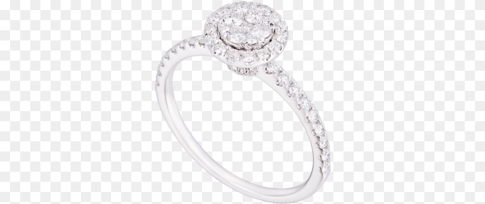 Ideal Cluster Diamond Ring Engagement Ring, Accessories, Jewelry, Gemstone, Plate Png Image