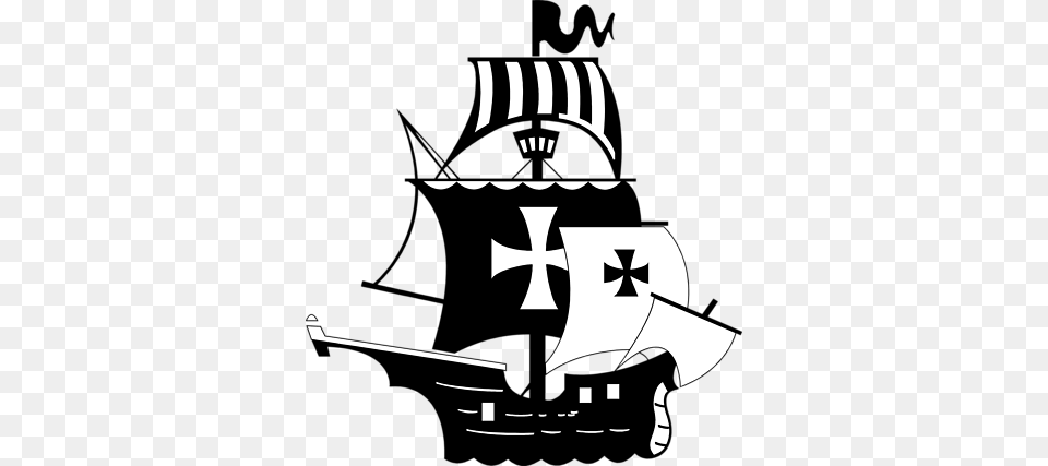 Ideal Pirate Clipart Black And White Pirate Ship Clip Art, Stencil, Lamp, Symbol, Logo Free Transparent Png