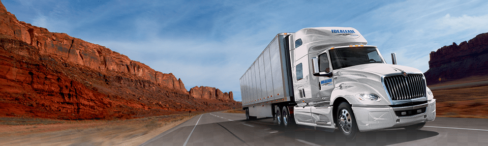 Idealease Header Truck In Road, Trailer Truck, Transportation, Vehicle, Moving Van Free Transparent Png