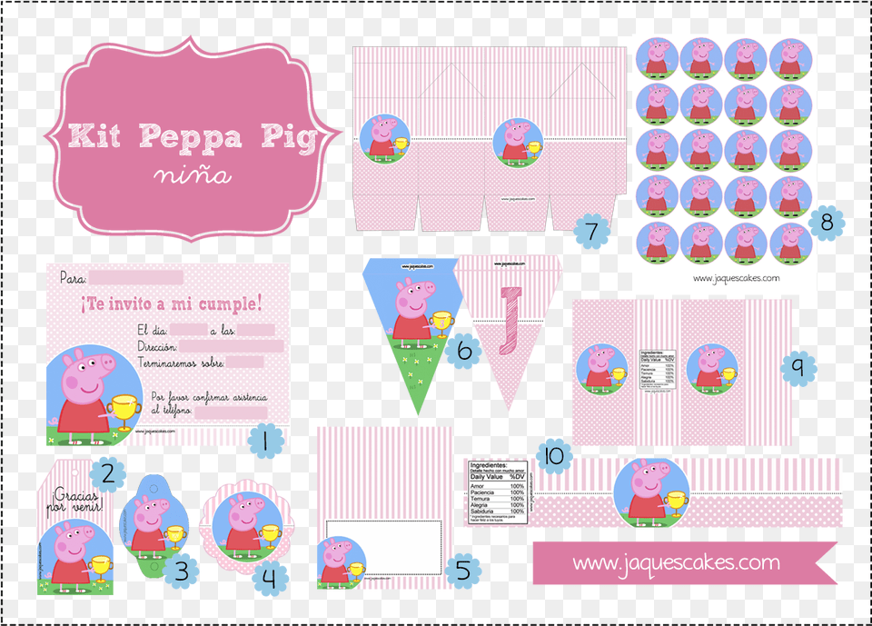 Ideas Cumple Peppa Pig, Text, Advertisement, Person Free Transparent Png