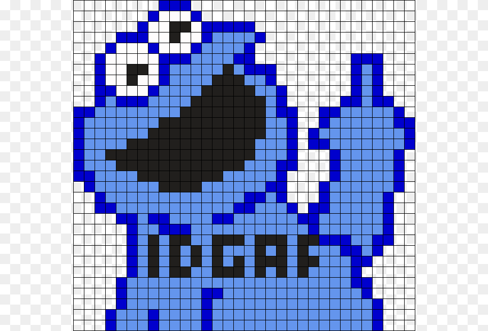 Idgaf Cookie Monster Perler Bead Pattern Bead Sprite Bead, Tile, Art, Mosaic Free Png