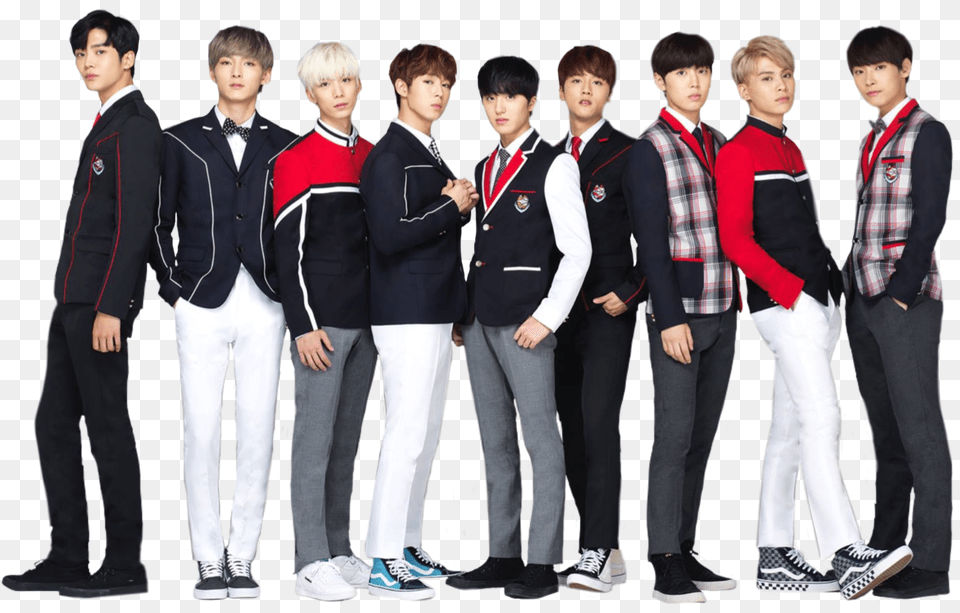 Idol Korea And Kpop Image Korean Male Red School Uniform, Pants, People, Clothing, Person Free Png