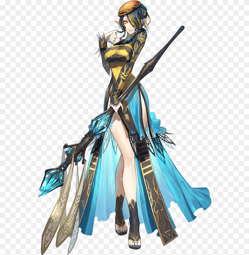 Idola Phantasy Star Saga Abeille Pso2 What Is The Sprout Icon, Weapon, Sword, Adult, Person Png Image