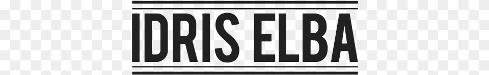 Idris Elba Signage, License Plate, Transportation, Vehicle, Text Free Png Download