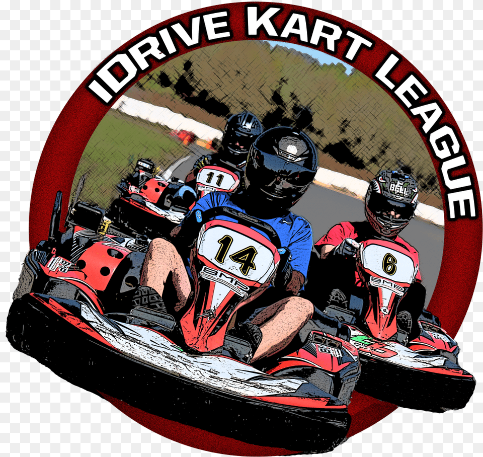 Idrive Kart League Logo Rs Bushnell Motorsports Park, Helmet, Person, People, Vehicle Png