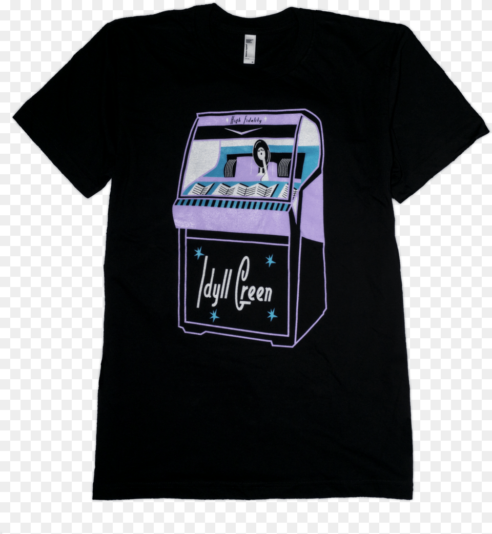 Idyll Green Purple Jukebox Front Active Shirt, Clothing, T-shirt Png