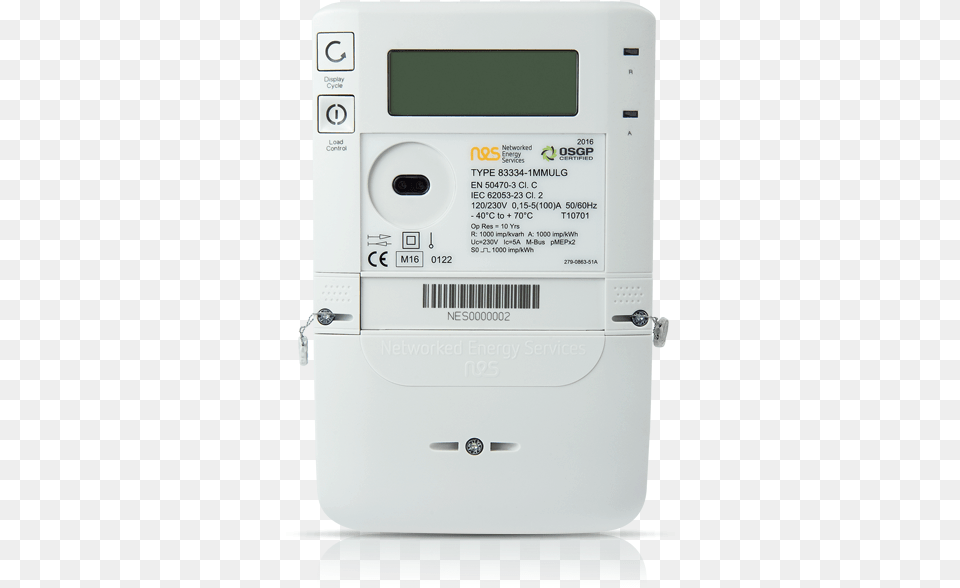 Iec Single Phase Smart Meter Product Nes Smart Meter, Appliance, Device, Electrical Device, Washer Free Transparent Png