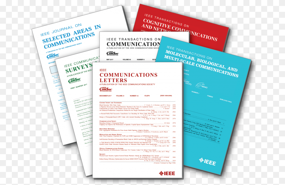 Ieee Comsoc Journal Covers Brochure, Advertisement, Poster, Business Card, Paper Free Png Download