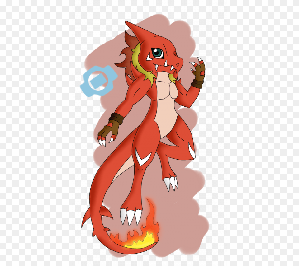 If Charmeleon Were A Digimon By Harubyakko D925m1e Charmeleon Digimon, Baby, Person Free Transparent Png