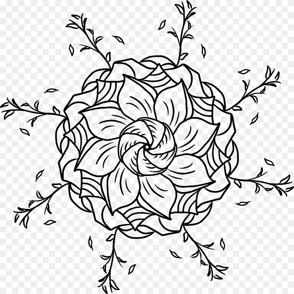 If I Could Collate All Of The Doodles I Done During Doodles Flower Transparent Background, Gray Free Png Download