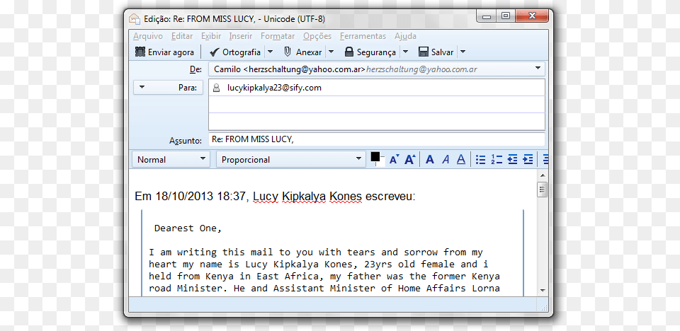 If I Reply In Plain Text Mode I Get The Reply In The Email, File, Page, Webpage Free Png Download