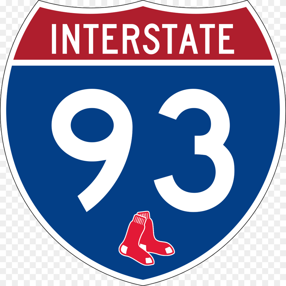 If Red Sox Maintain Pace They Would Win 93 Games Interstate 93 Sign, Symbol, Disk, Text Free Transparent Png