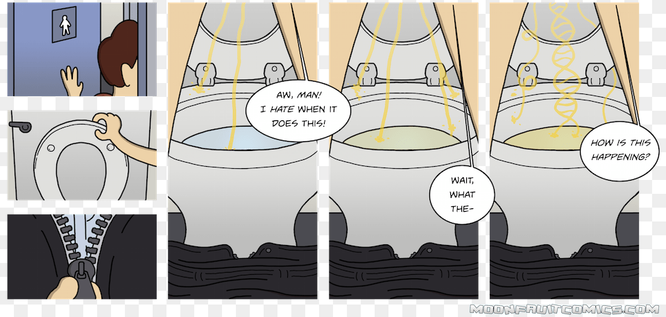 If There Was A Fifth Panel It Would Depict The Pee Split Stream Pee Joke, Book, Comics, Publication, Person Png
