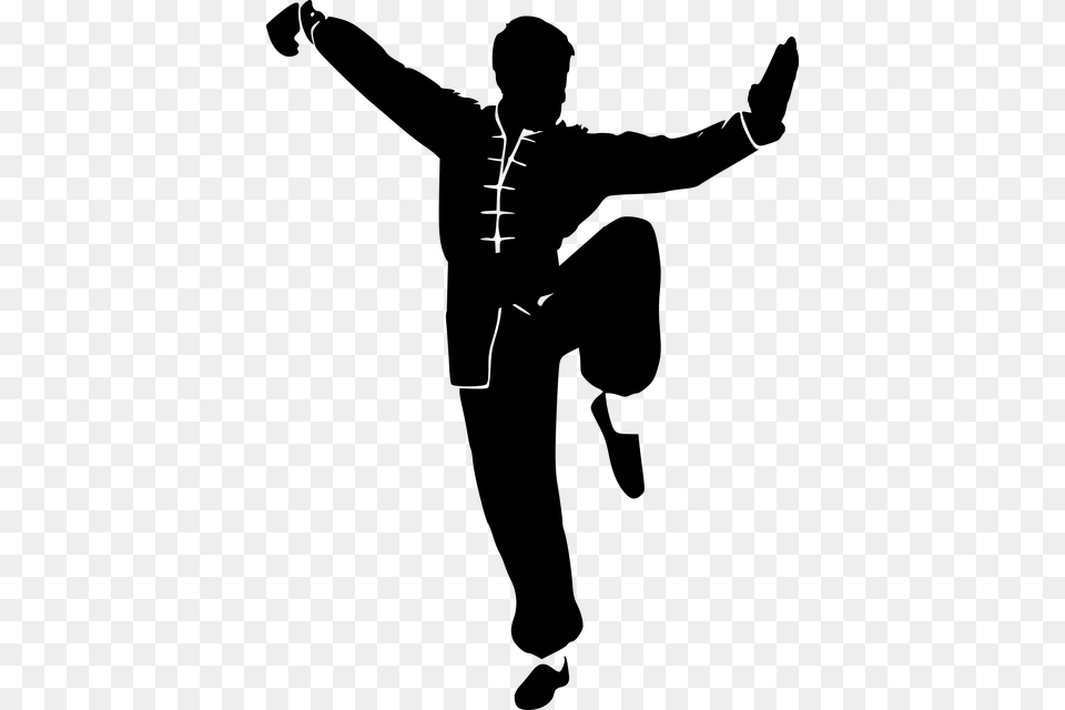 If You Find This Useful You Can Make A Donation Kung Fu Silhouette, Gray Png Image