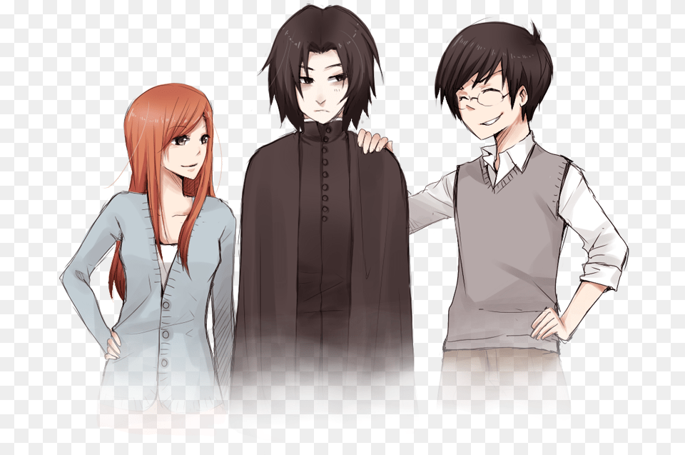 If You Ve Read My Other Posts About Snape And The Marauders Snape X Lily X James, Adult, Book, Comics, Female Png