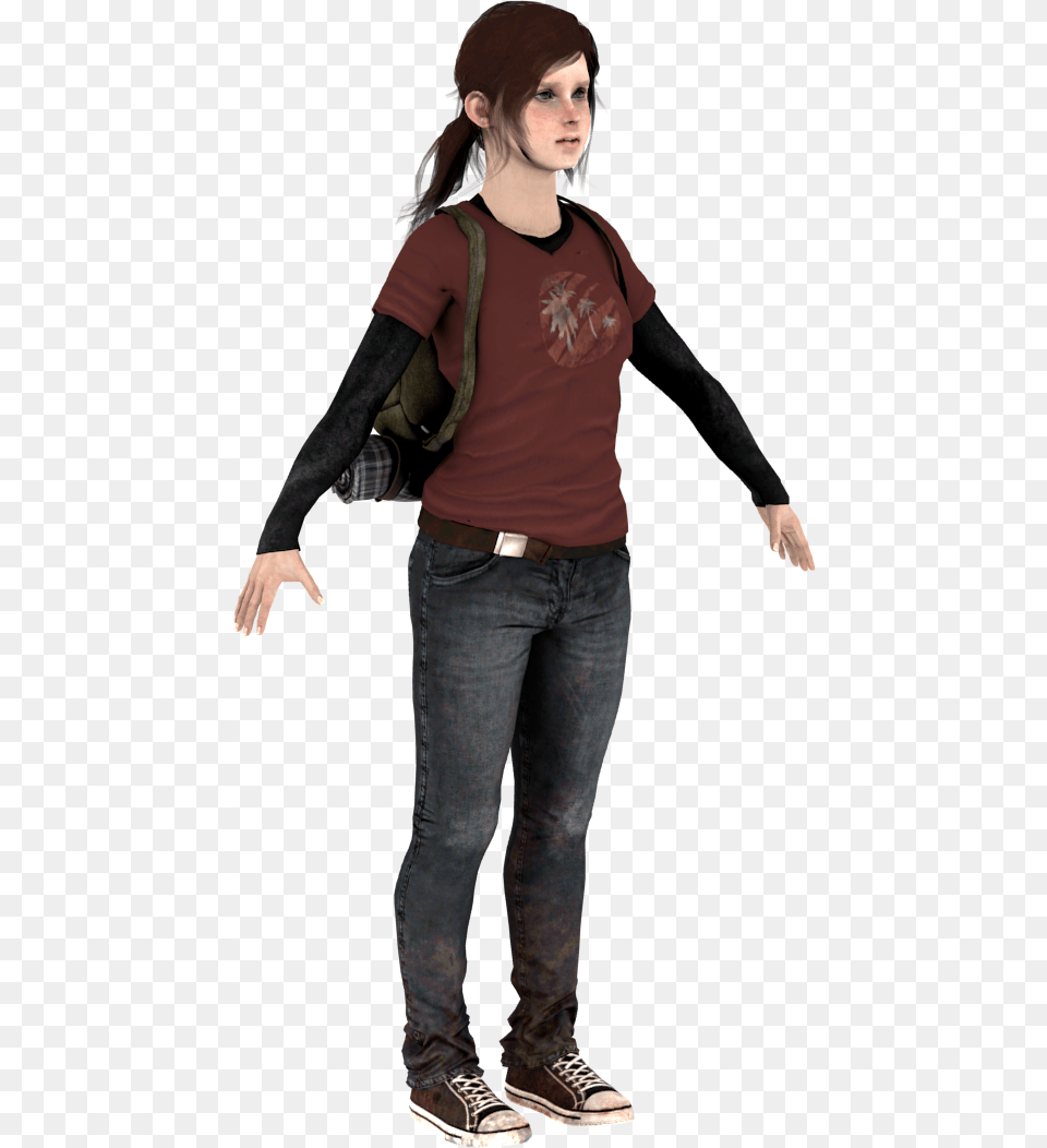 If Your Css Can39t Run High Poly Models Then I Am Sorry Ellie The Last Of Us Shoes, Sleeve, Pants, Long Sleeve, Clothing Free Png