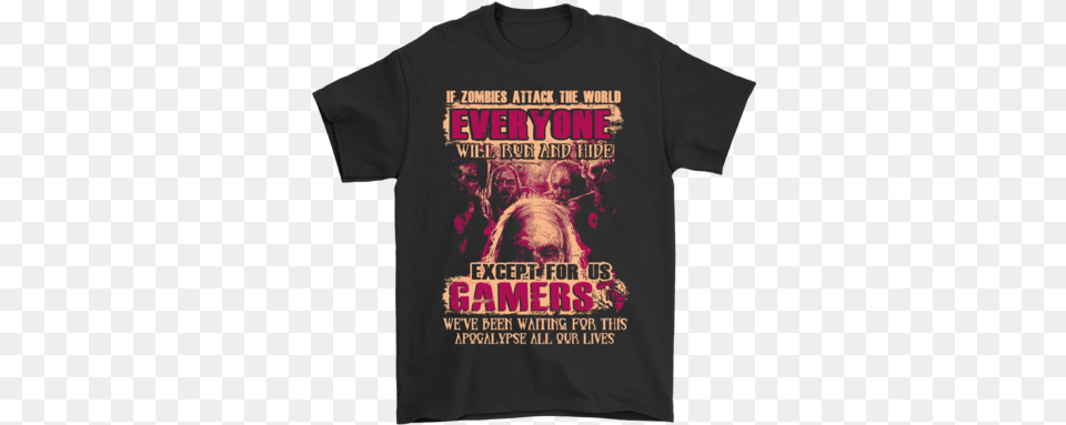 If Zombies Attack Gamers The Walking Dead Shirtsif Beach Better Have My Money Shirt Funny Metal Detector, Clothing, T-shirt Png Image