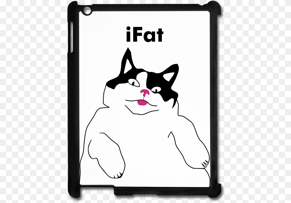 Ifat T Shirt Ipad 2 Hoodie Cat White Black Technology Trap Queen, Stencil, Baby, Person, Face Free Png Download