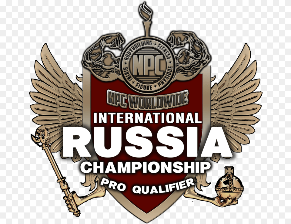 Ifbb Russia Npc Russia Bodybuilding Emblem, Badge, Logo, Symbol Free Png Download