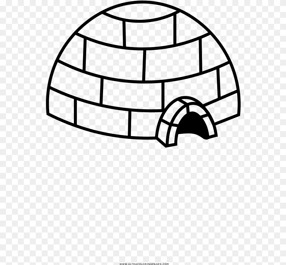 Igloo Coloring, Gray Free Transparent Png