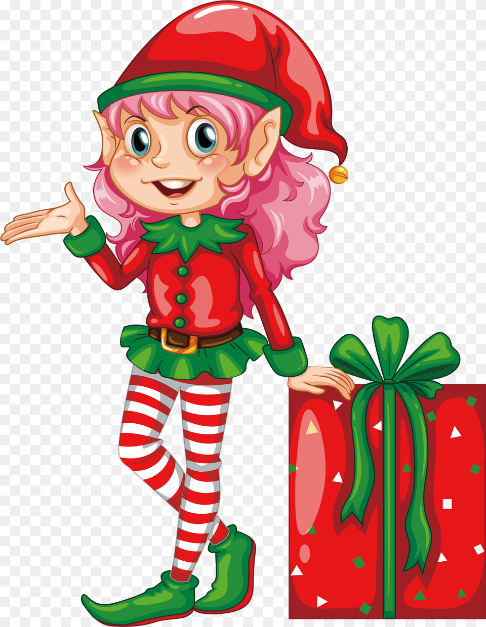 Igloo Elf Drawing Illustration A Red Dress Elf Christmas Images Elf, Baby, Person, Face, Head Png Image