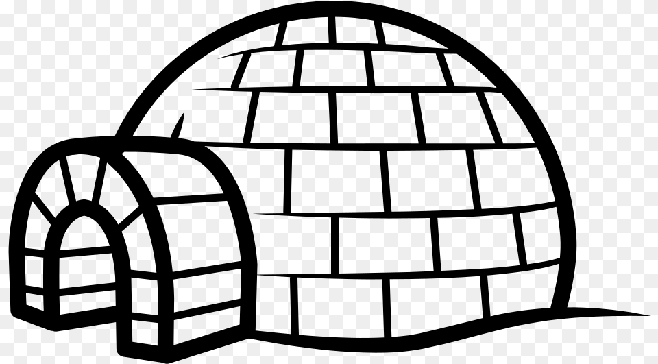 Igloo Igloo Coloring, Gray Free Png Download