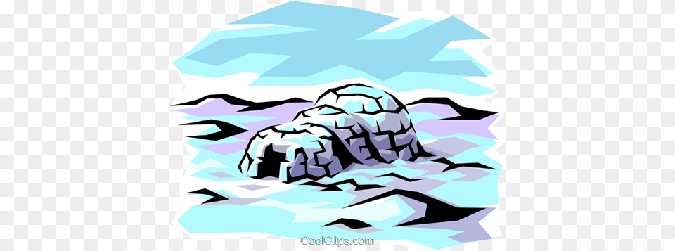 Igloo Royalty Vector Clip Art Illustration, Ice, Nature, Outdoors, Snow Free Png