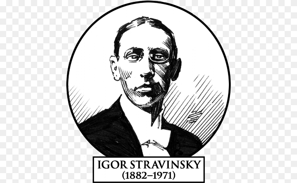Igor Stravinsky Cartoon Cartoon, Photography, Adult, Face, Head Png Image