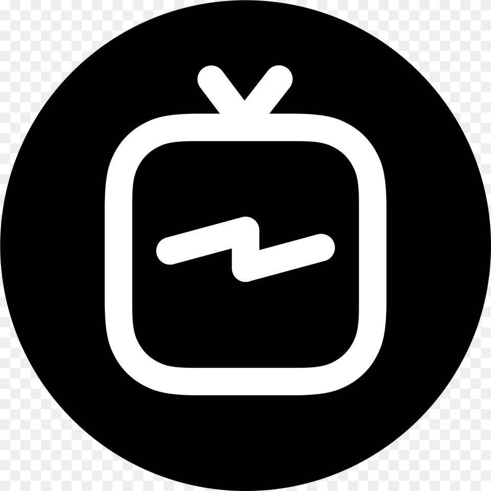 Igtv Logo Circle Black And White Igtv Icon, Smoke Pipe Free Png Download