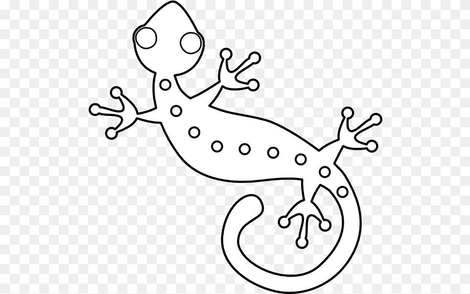 Iguana Clipart Gecko Lizard Black And White Clipart, Animal, Reptile, Amphibian, Salamander Free Png Download
