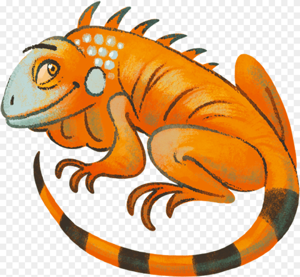 Iguana Clipart Orange Iguana, Animal, Lizard, Reptile, Mammal Png
