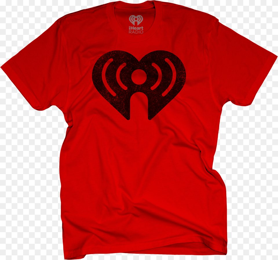 Iheart Distressed Logo On Red T Shirt, Clothing, T-shirt, Symbol Free Png Download