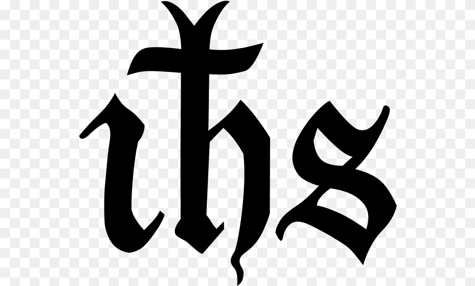 Ihs Monogram Jesus Medievalesque Ihs Christian Symbol, Gray Free Transparent Png