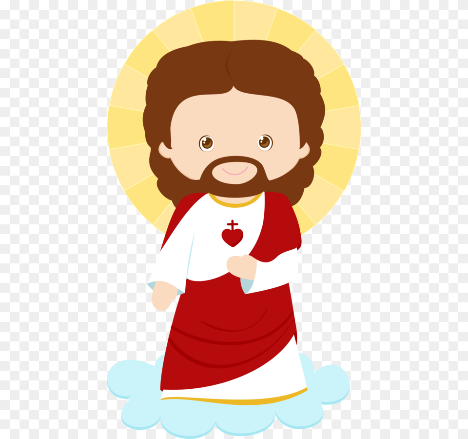 Ijwpodspk Ffn Santitos Sagrado Corazon De Jesus Animado, Face, Head, Person, Photography Free Png