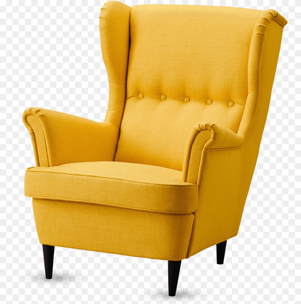 Ikea Yellow Chair, Furniture, Armchair Free Transparent Png
