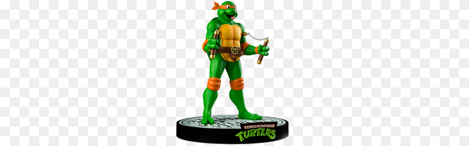 Ikon Collectibles Teenage Mutant Ninja Turtles Tmnt Michelangelo, Person, Green, Figurine Png
