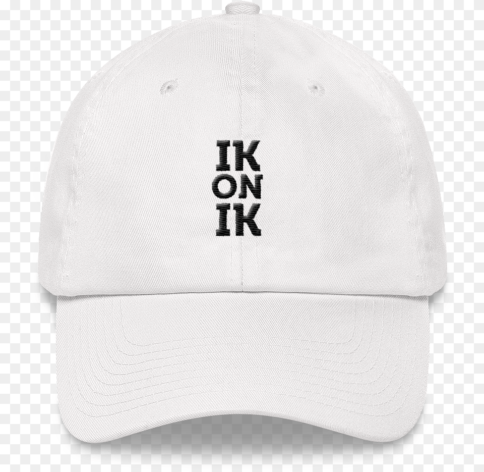 Ikonik White Cap Black Logo Black Hat W White Rose, Baseball Cap, Clothing, Hardhat, Helmet Free Png