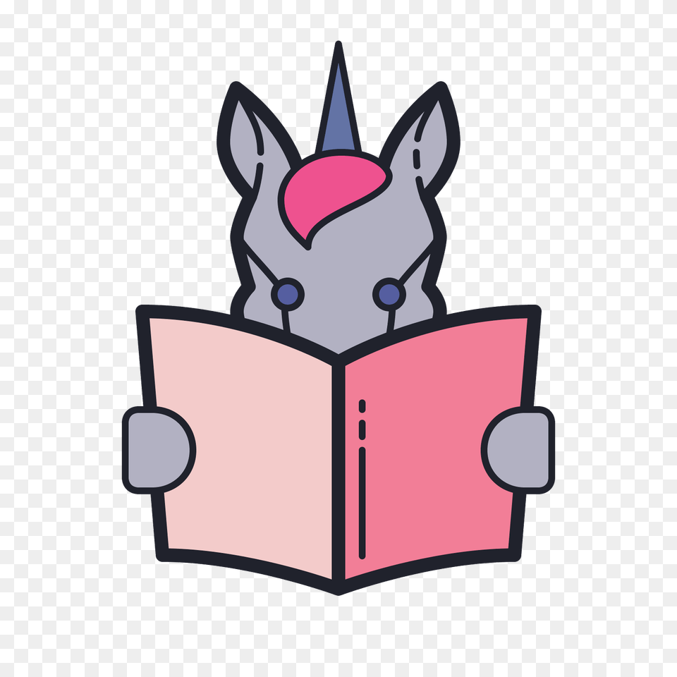 Ikonka Reading Unicorn, Person, Book, Publication Png