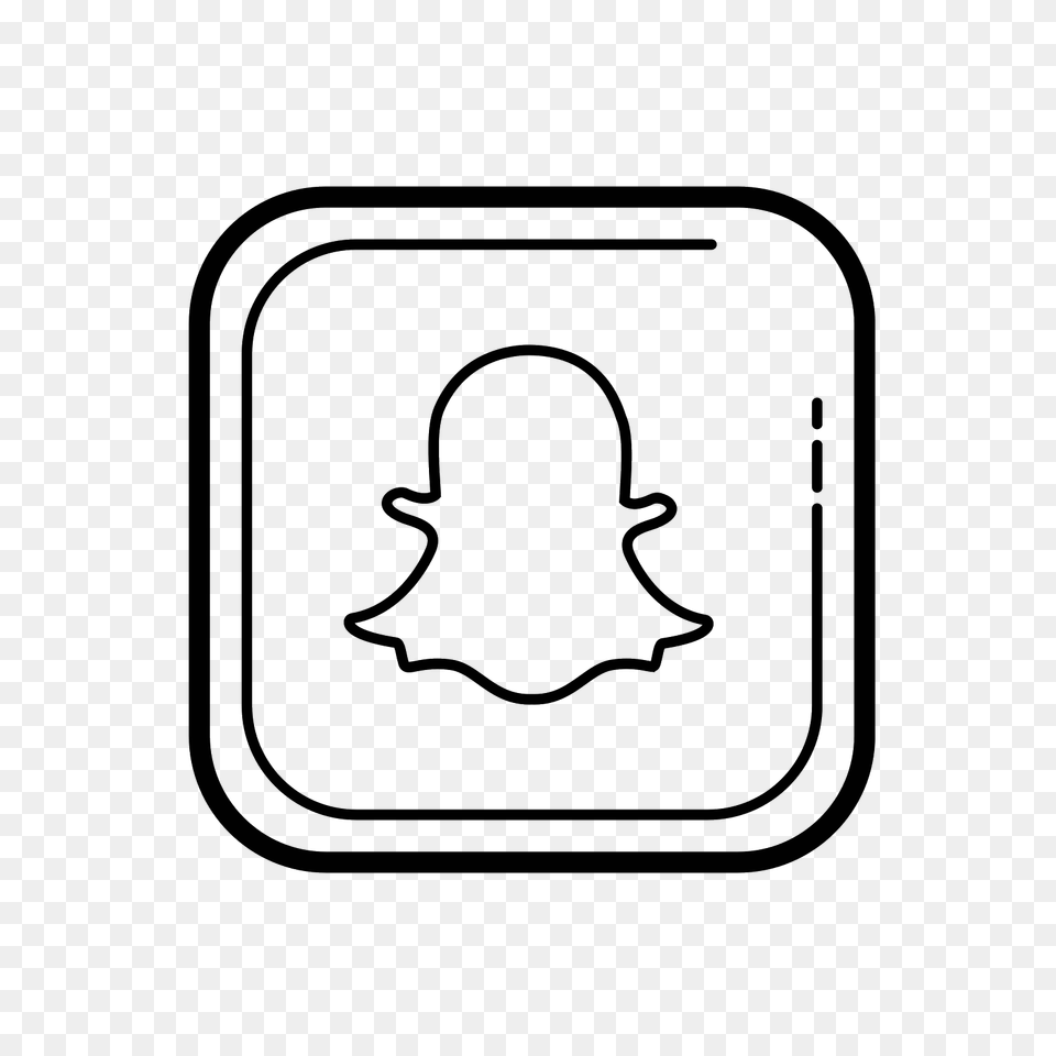 Ikonka Snapchat, Gray Free Png Download