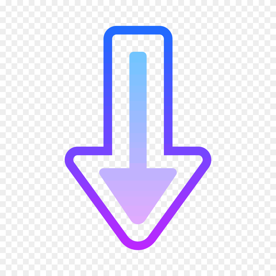 Ikonka Thick Arrow Pointing Down, Light Free Transparent Png