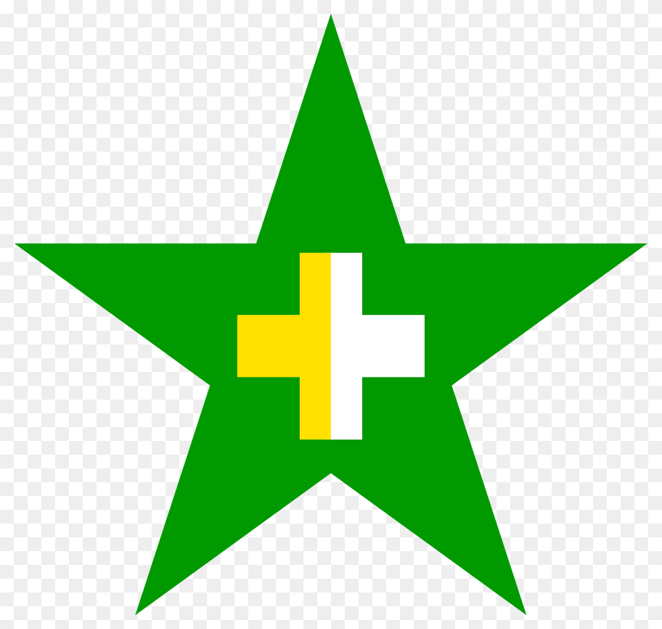 Ikue Stelo Clipart, Green, Star Symbol, Symbol, First Aid Free Png