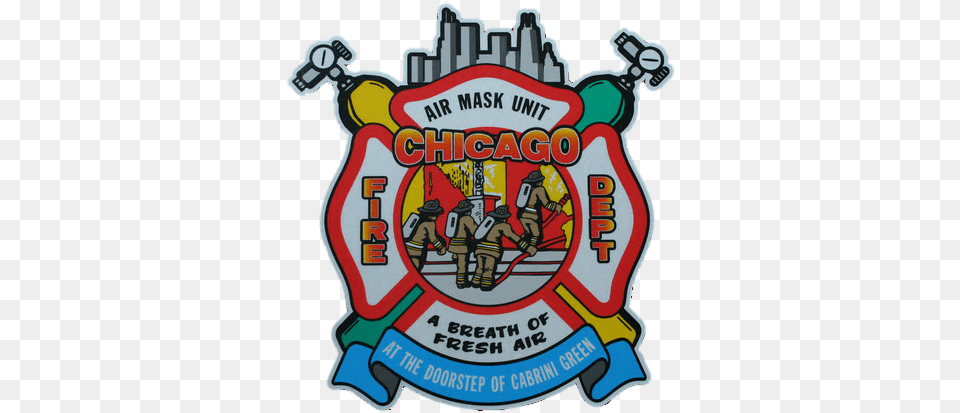 Il Chicago Fire Department Breathing Apparatus Illustration, Logo, Badge, Symbol, Food Png