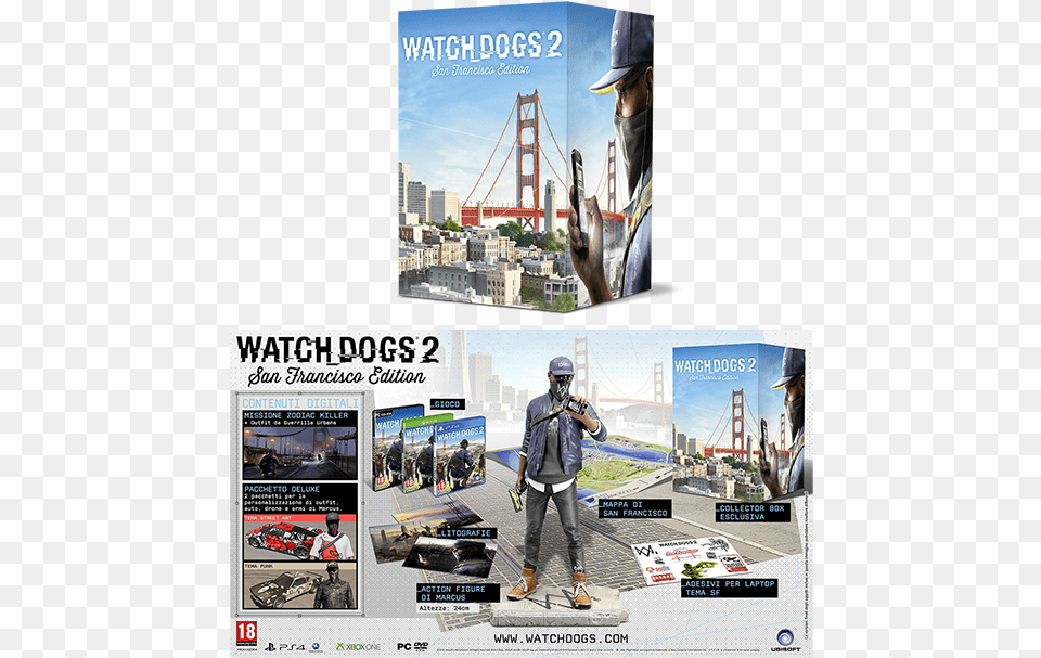 Il Gioco Watch Dogs Edition San Francisco Watch Dogs, Cap, Advertisement, Art, Collage Png Image