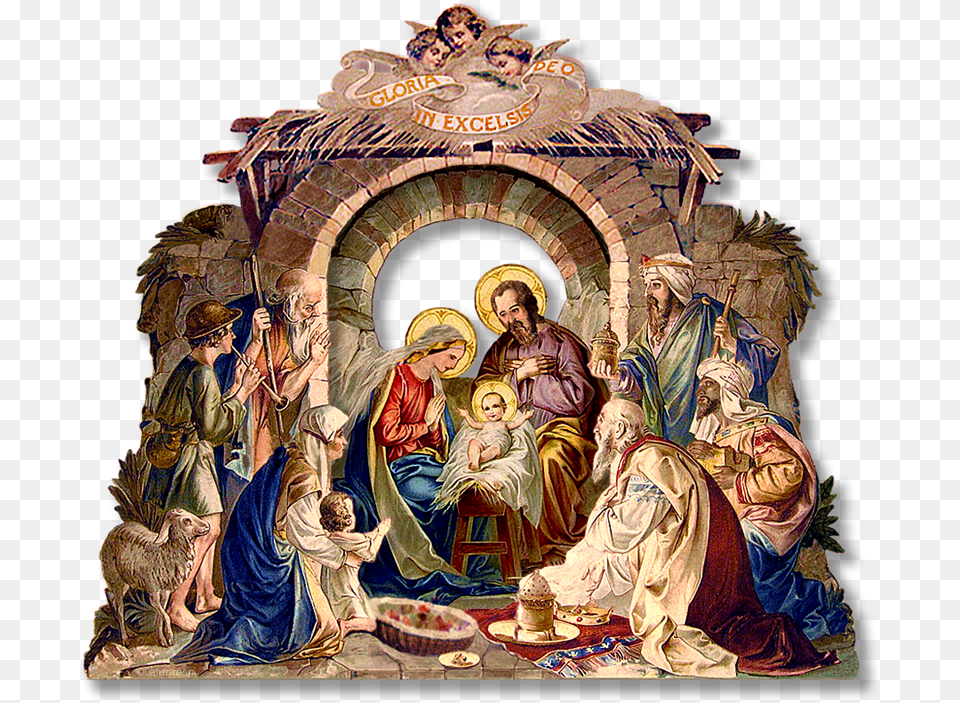 Il Presepe Di San Francesco Jesus Born Images, Adult, Church, Building, Man Png Image